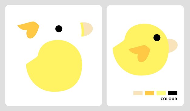 Chicks patronen voor applique patchwork en papieren ambachten in cut-and-paste puzzelpatronen.