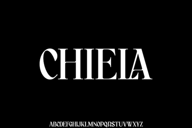 CHIELA, luxury modern font alphabet  set