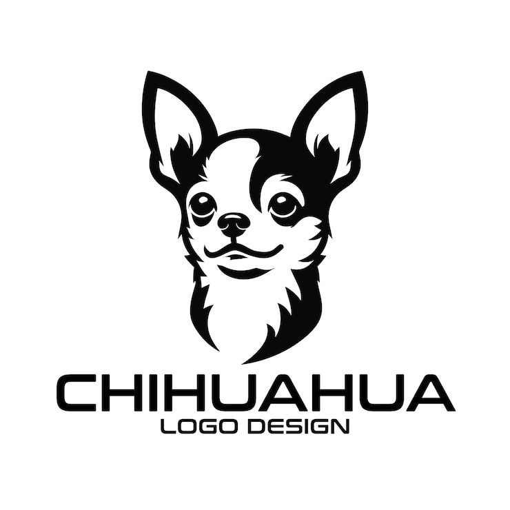 Vector chihuahua dog vector logo design