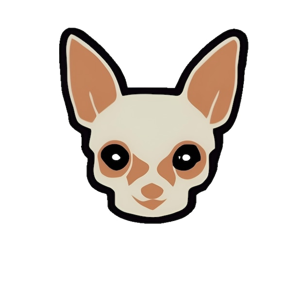 Chihuahua Hond Hoofd Illustratie