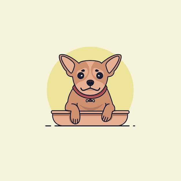 Chihuahua logo design vector