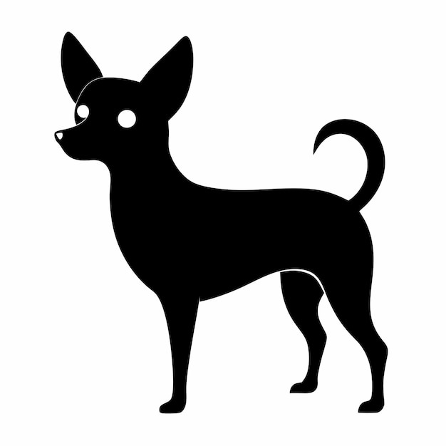 chihuahuavectorblackcolorsilhouette