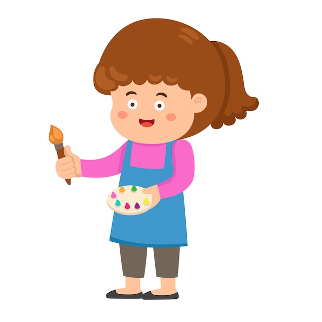 子供の芸術教育ベクトルキャラクターイラスト