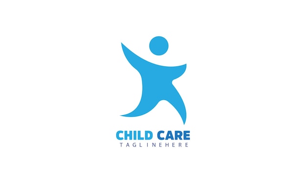 Vector child care logo design vector people care logo template