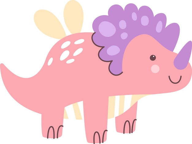 Vector child dinosaur princess