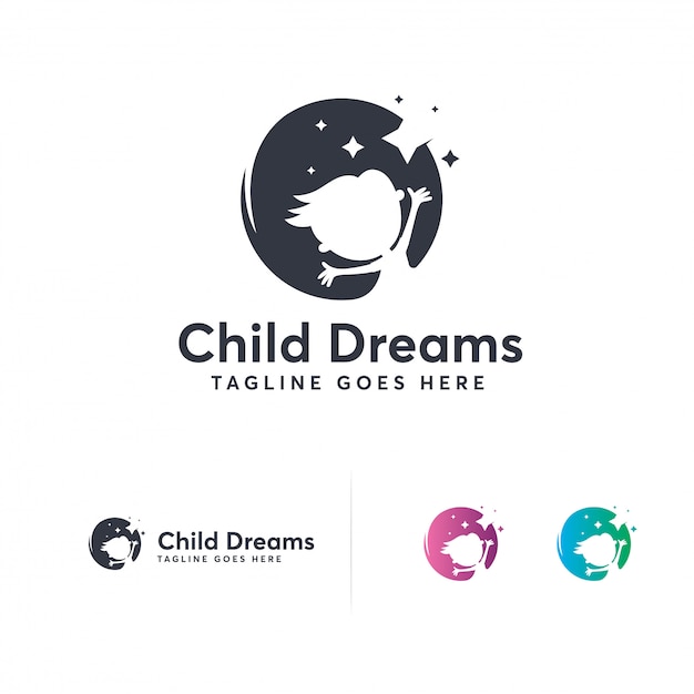 Vector child dreams logo designs