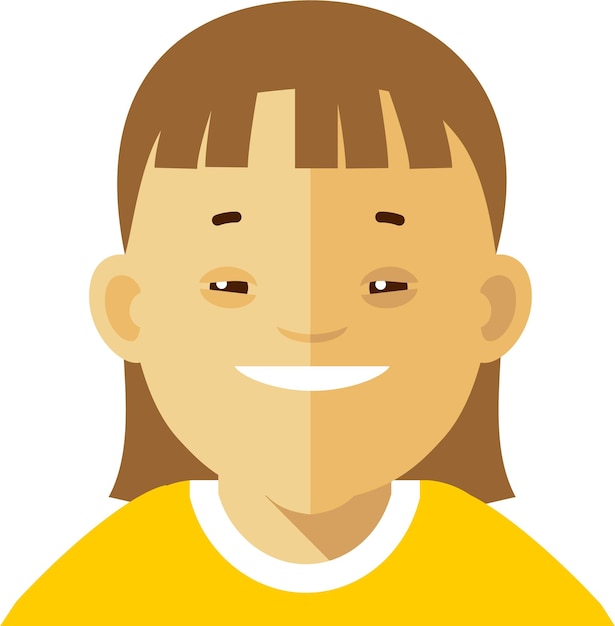 Child Girl with Down Syndrome Avatar