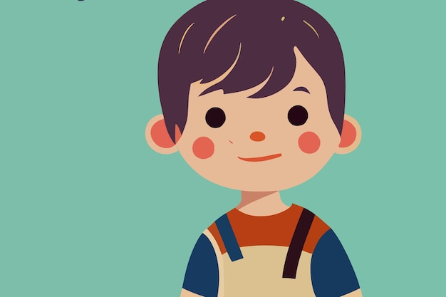 子供 イラスト 男の子 立って微笑む男の子