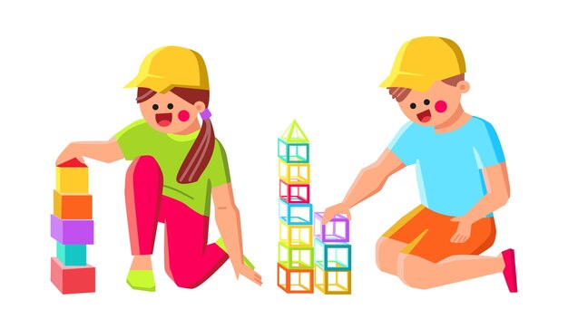 Vector child kid builder vector