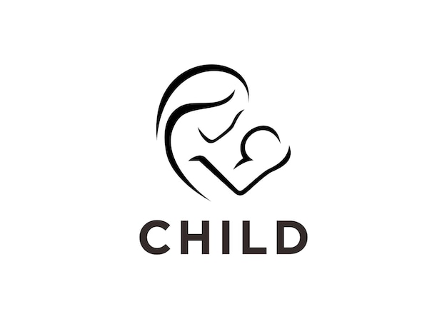 child logo design vector illustration