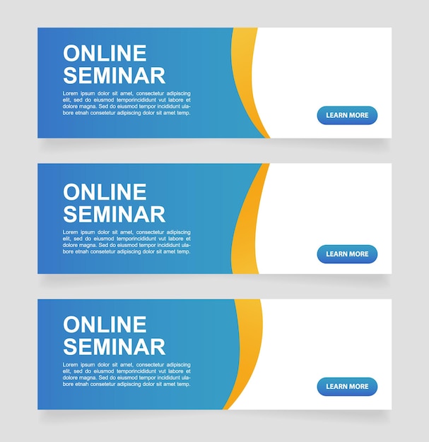 child psychology online seminar web banner design template. vector flyer with text space. advertising placard with customized copyspace. promotional printable poster for advertising. graphic layout