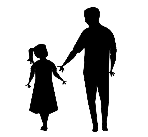 Vector child rearing concepts vectors silhouettes