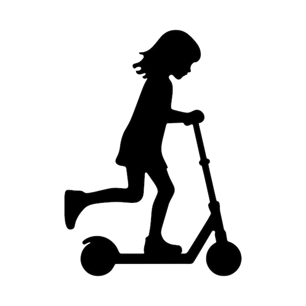 Vector child scooter svg