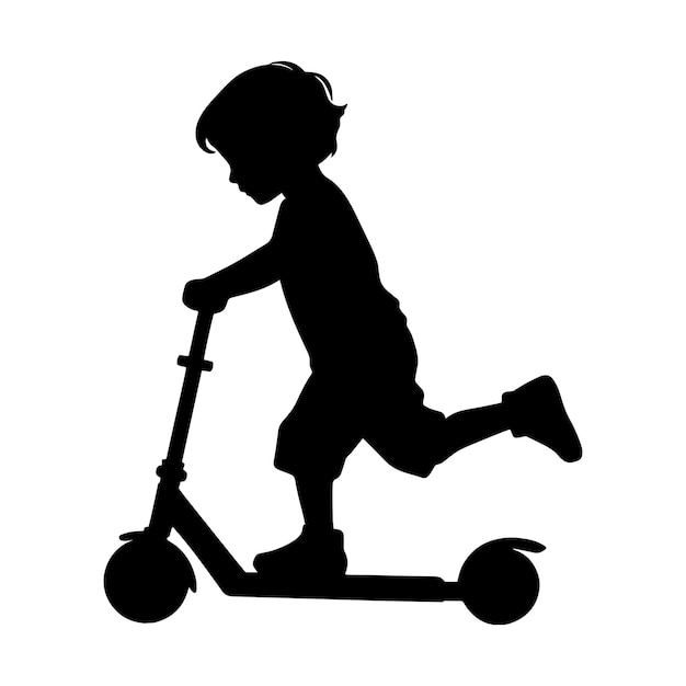 Vector child scooter svg