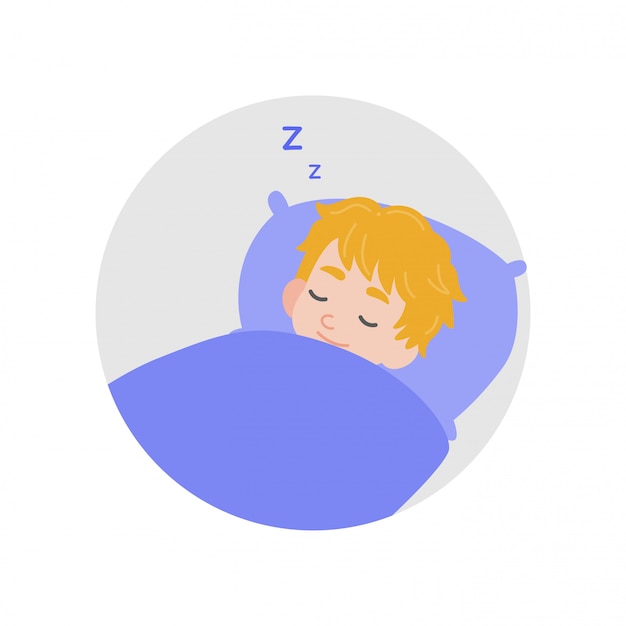 Child sleep on bed