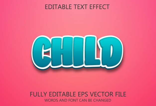 Child text effect