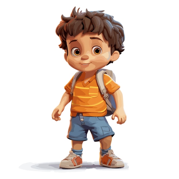 Child vector on white background