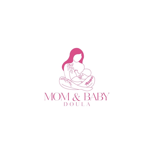 Vector childbirth scenes logo