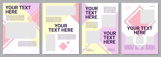 Vector childcare brochure template