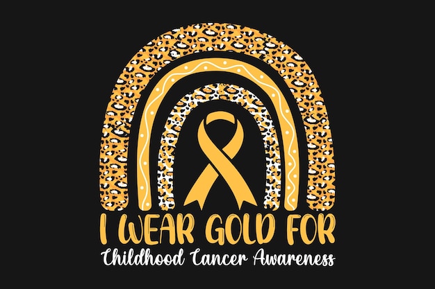 Vector childhood cancer awareness leopard t-shirt