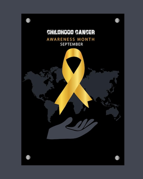 Элемент дизайна баннера месяца осведомленности о раке детства