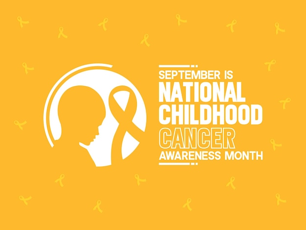Childhood cancer awareness month banner with free vector