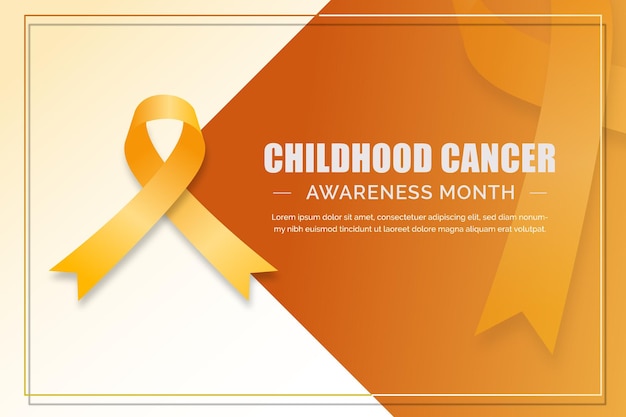 Vector childhood cancer awareness month ribbon gradient banner design