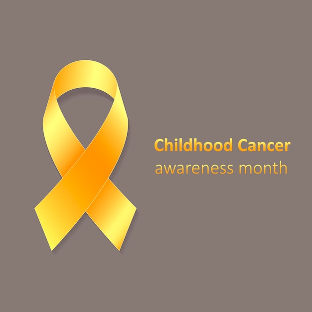 Childhood cancer awareness month vector illustration