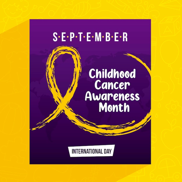 Vector childhood cancer awareness month
