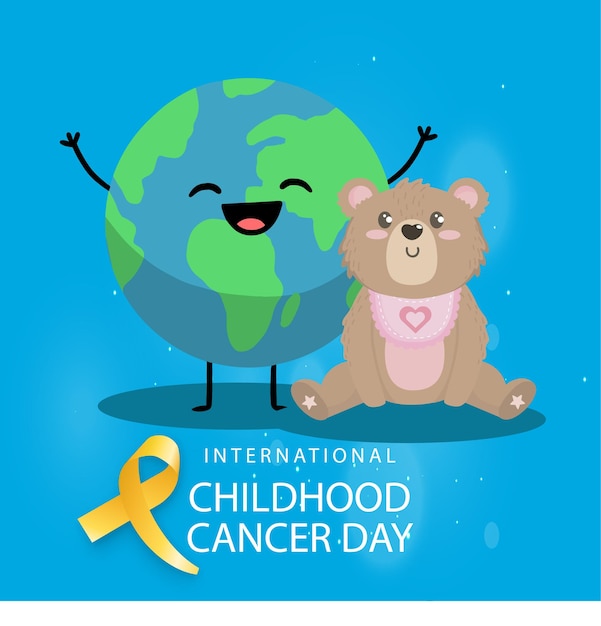 Vector childhood cancer day graphic design