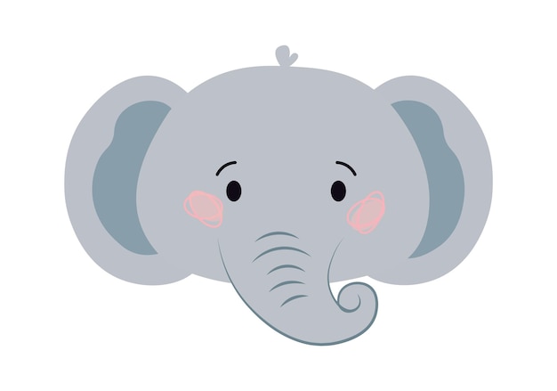 Vector childish elephant cartoon cute animal vector illustration