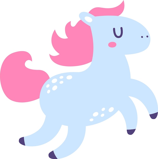 childish horse hand drawn