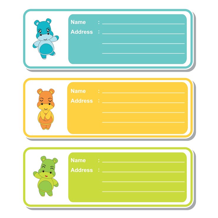 Vector childish labels collection
