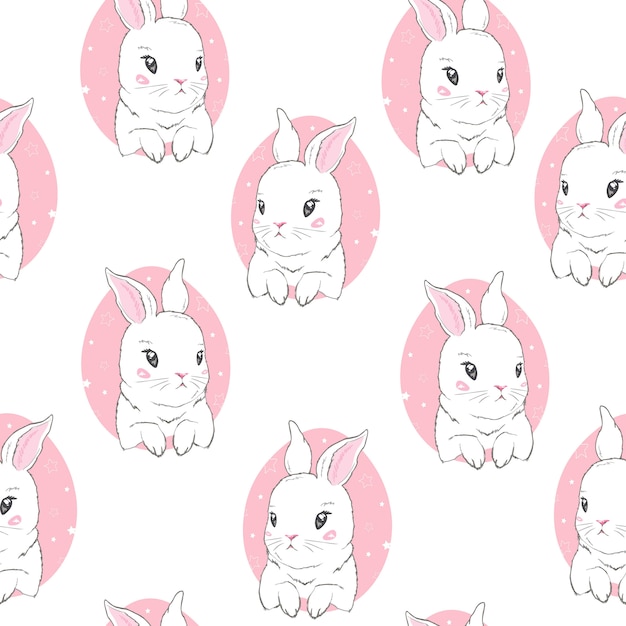 만화 토끼와 유치 원활한 패턴