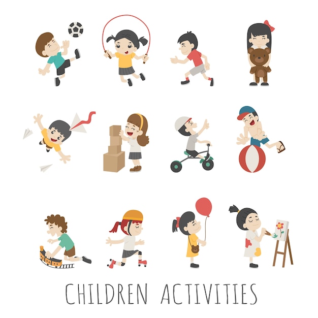 Vector children activities