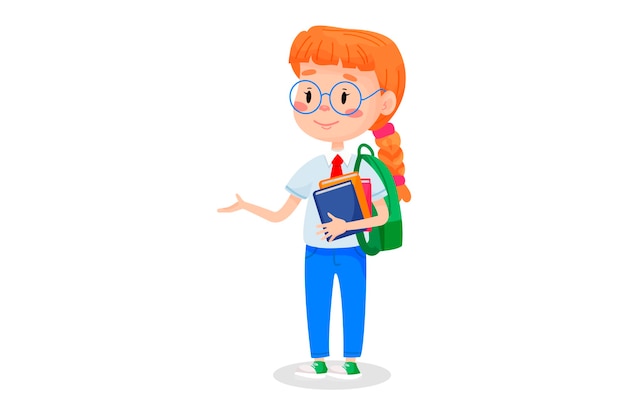 Vector children are going to school. back to school illustration.  kids education illustration on white isolated background.