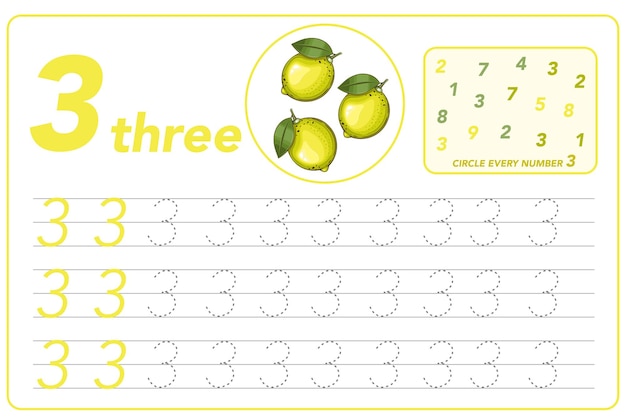 Children cards numbers Kids Learning Material Learning numbers tracing number practice worksheet