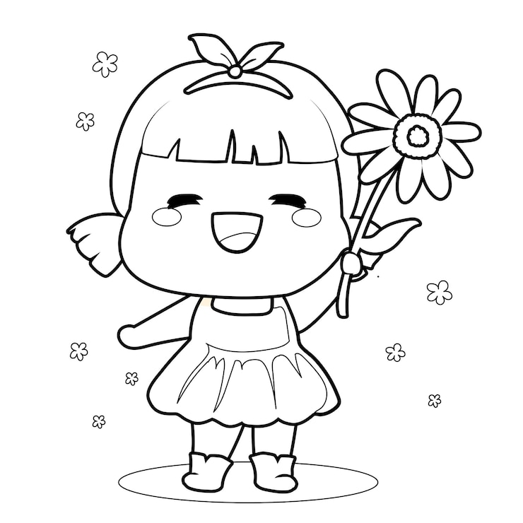 Vector こどもの日ぬりえページかわいいイラストかわいいアウトライン