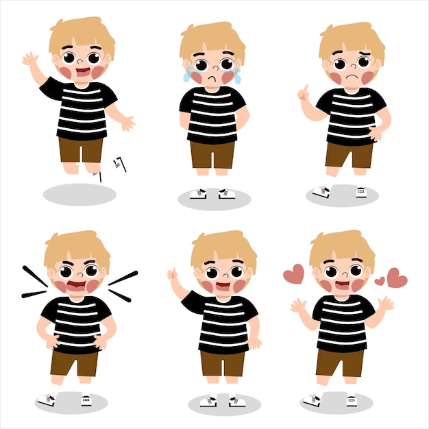 Children Expression Vector Set for Preschool Worksheet