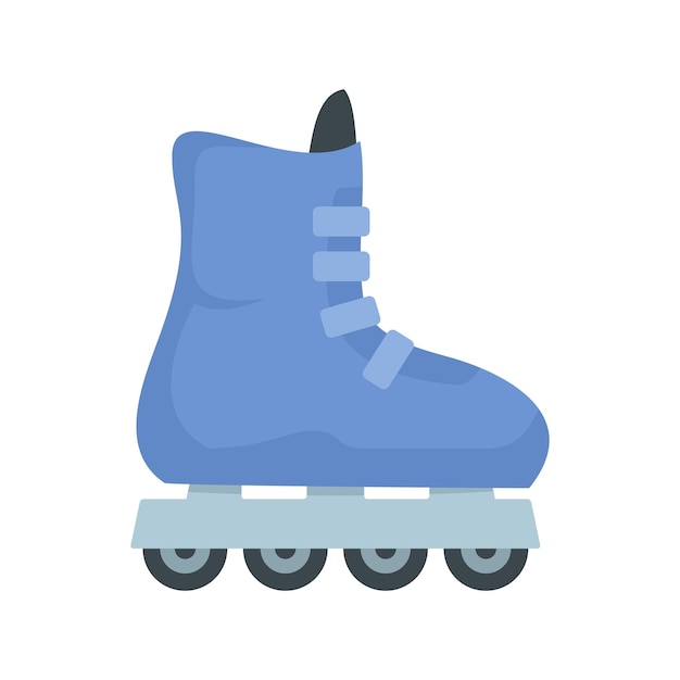 Children inline skates icon Flat illustration of children inline skates vector icon for web design