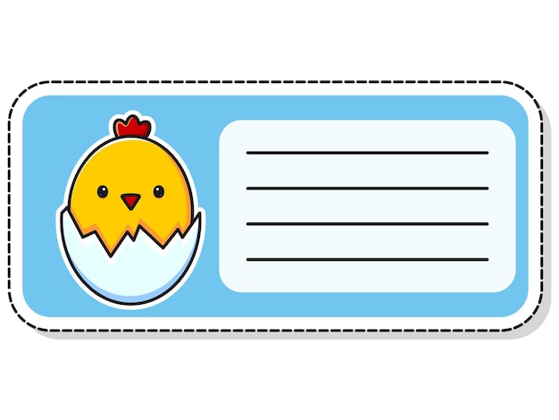 Children label Notebook stickers Notepad stickers Vector illustration