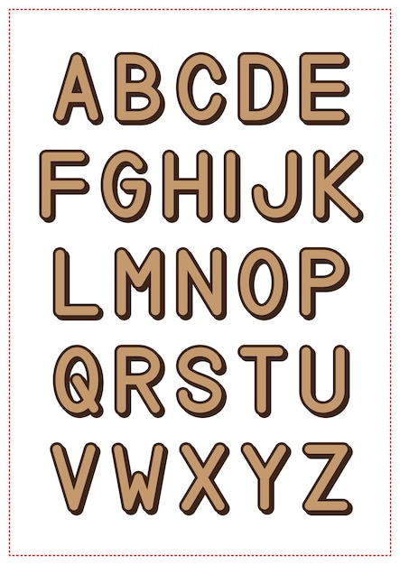 Children Learning Printable Alphabet Uppercase Poster