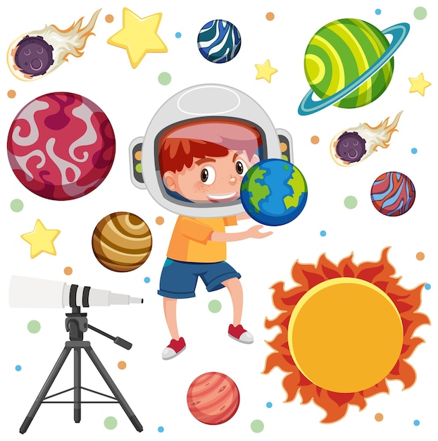 太陽系を学ぶ子供たち