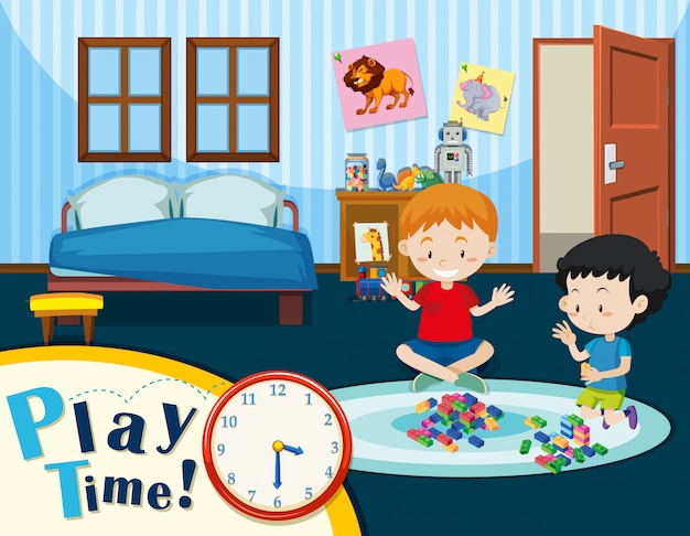 Children play in bedroom