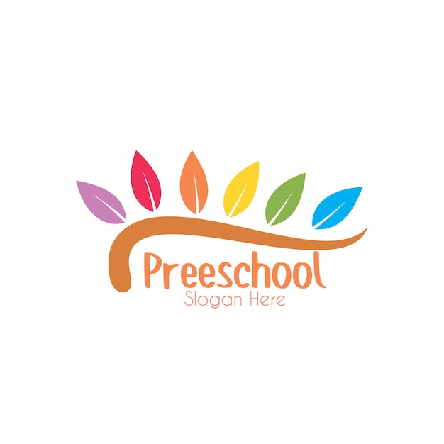 Children play Playgroup preschool kindergarten logo vector