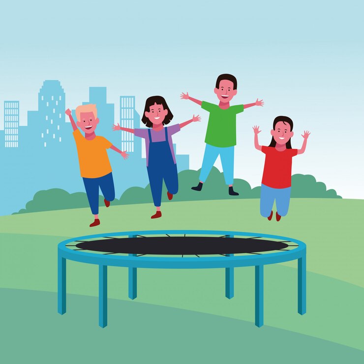 Vector children at the playground
