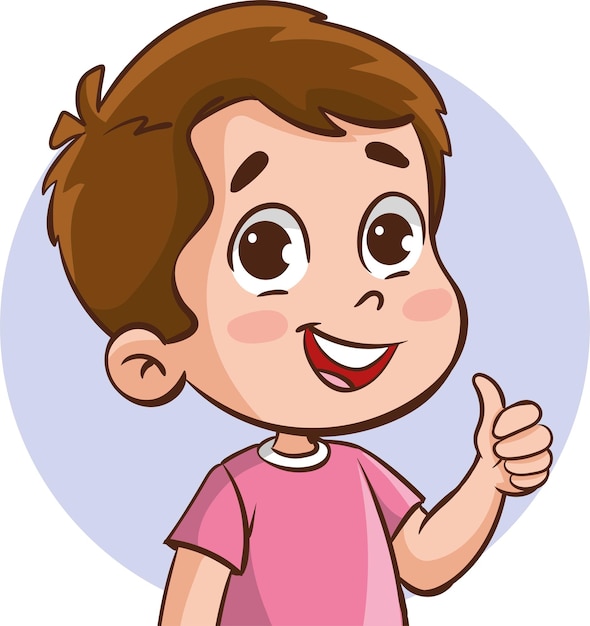 children portrait cartoon vector illustration