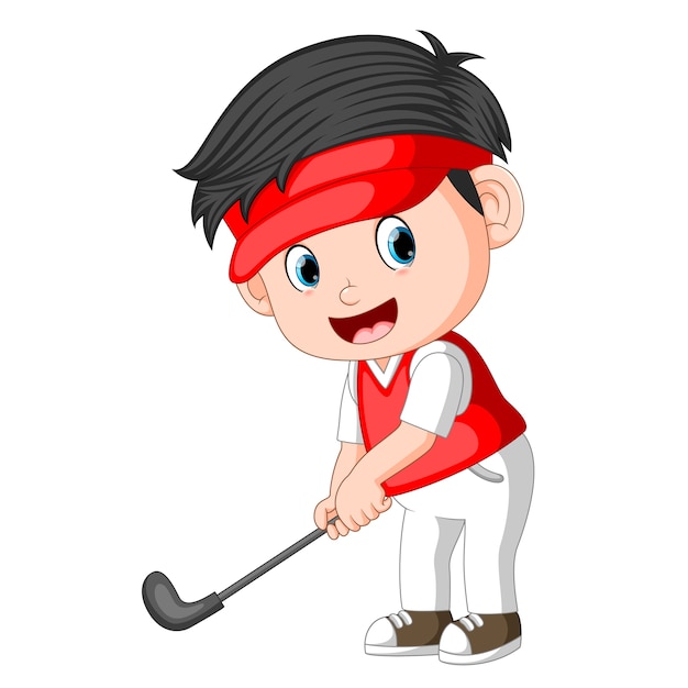 Giocatore di golf profesionale per bambini