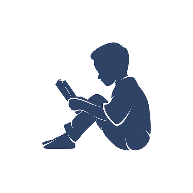 Children read book dreams logo vector template Illustration symbol Creative design