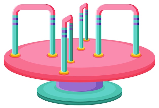 children roundabout playground cartoon